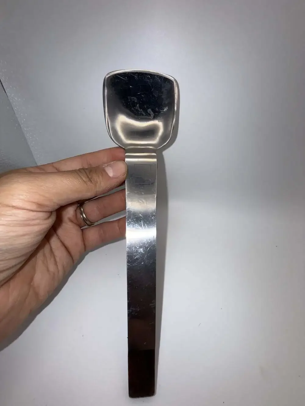 Vintage Burnco Spade 'n Spoon Stainless Steel Ice Cream Scoop with Wood Handle